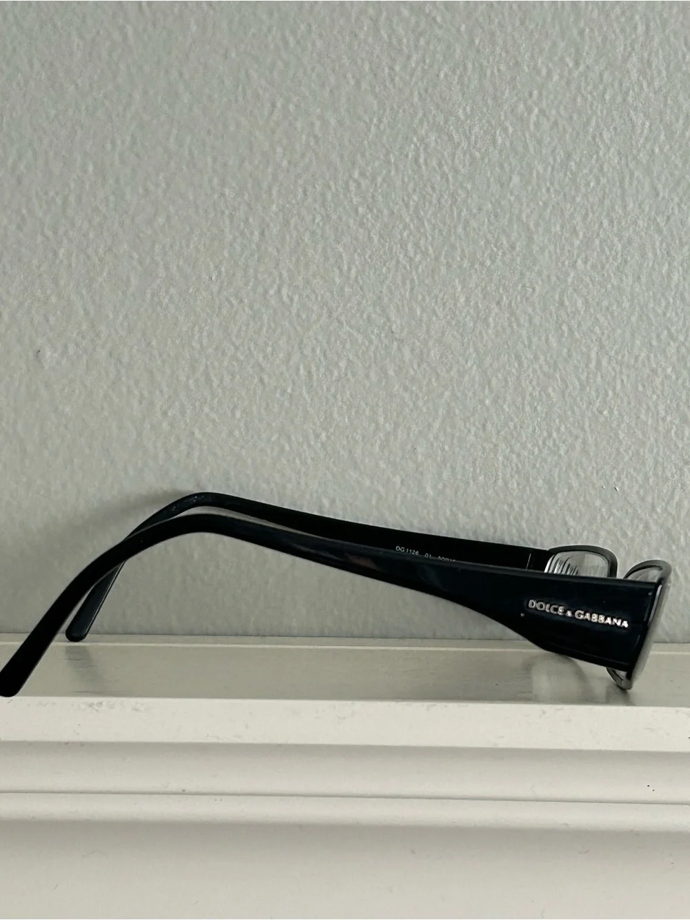 Dolce & Gabbana Slim Rectangular Glasses in Black DG 112601